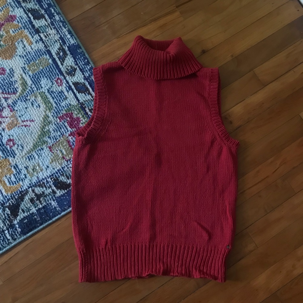 Michael kors red sleeveless sweater size L